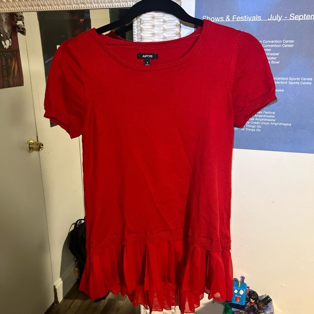 Apt. 9 Women's Scarlet Short Sleeve Top